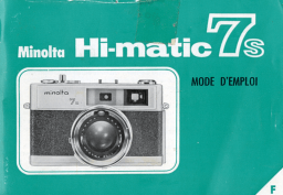 KONICA HI-MATIC 7S Manuel utilisateur