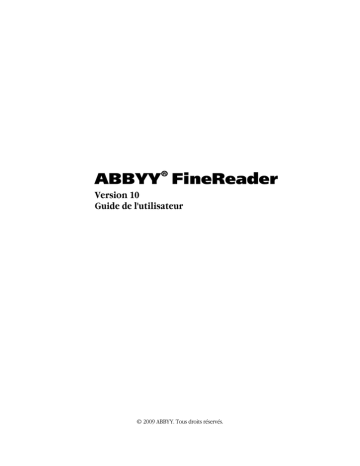 Mode d'emploi | ABBYY FineReader version 10.0 Manuel utilisateur | Fixfr