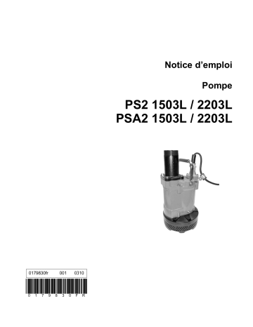 PS21503L | PS22203L | PSA21503L | Wacker Neuson PSA22203L Submersible Pump Manuel utilisateur | Fixfr
