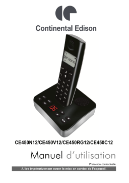 CONTINENTAL EDISON CE450C12 Téléphone sans fil Manuel utilisateur