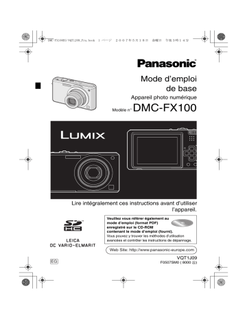 Panasonic DMC FX100 Mode d'emploi | Fixfr