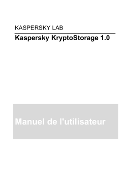 Kaspersky KryptoStorage 1.0 Manuel utilisateur