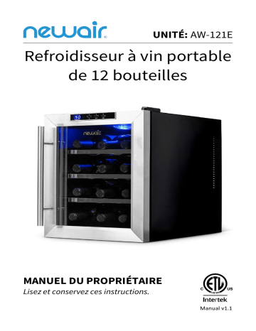 AW-121E-REM | NewAir AW-121E-BL Blemished 12 Bottle Countertop Thermoelectric Wine Cooler  Manuel utilisateur | Fixfr