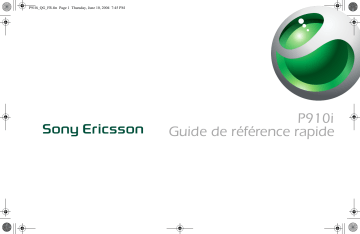 Manuel du propriétaire | Sony Ericsson P910I Manuel utilisateur | Fixfr
