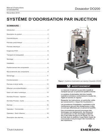 Mode d'emploi | Fisher Système d’ Odorisation par injection Manuel utilisateur | Fixfr