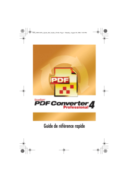 Nuance PDF Converter 4 Professional Mode d'emploi