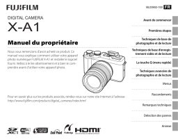 Fujifilm X-A1 Manuel utilisateur