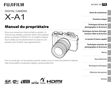 Fujifilm X-A1 Manuel utilisateur | Fixfr