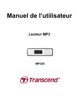 Transcend MP 330 v1.6 Manuel utilisateur