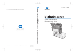 Konica Minolta BIZHUB 420 BOX Manuel utilisateur