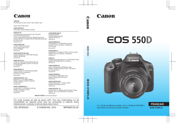 Canon EOS 550D Mode d'emploi | Fixfr