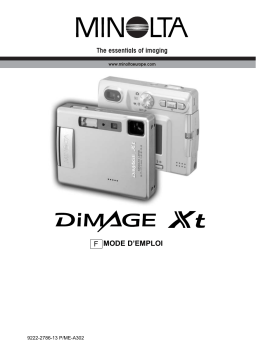 KONICA Dimage Xt Mode d'emploi