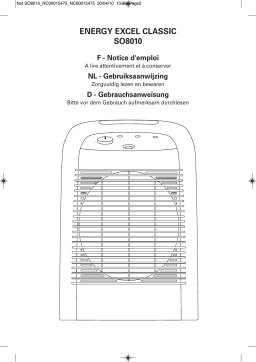 CALOR ENERGY EXCEL CLASSIC Manuel utilisateur