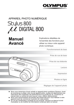 Olympus μ 800 Digital Manuel utilisateur