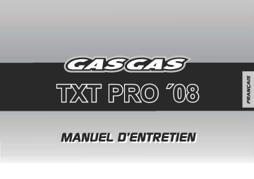 Manuel du propriétaire | GAS GAS txt pro Manuel utilisateur | Fixfr