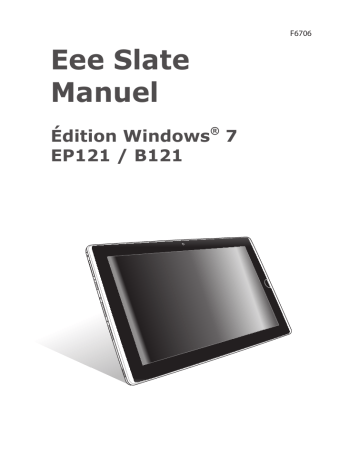 Asus Eee Slate EP121 B121 windows 7 Mode d'emploi | Fixfr