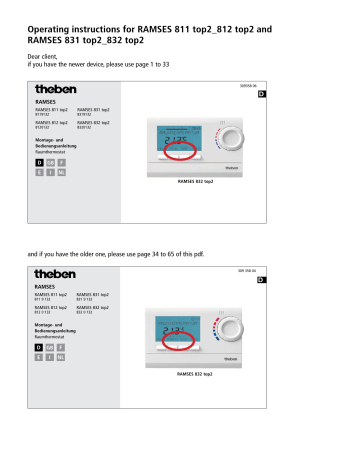Manuel du propriétaire | THEBEN RAMSES 832 top2 Manuel utilisateur | Fixfr