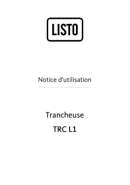 Listo TRANCHEUSE TRC L1 Manuel utilisateur