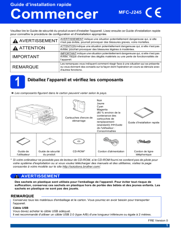Manuel du propriétaire | Brother MFC-J245 Manuel utilisateur | Fixfr
