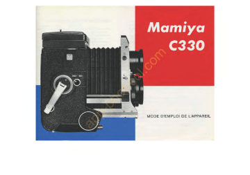 Mamiya C330 Manuel utilisateur | Fixfr