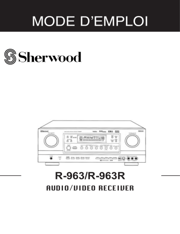 Manuel du propriétaire | Sherwood R-963 Manuel utilisateur | Fixfr