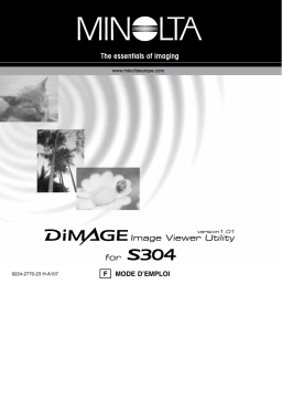 Konica Minolta DIMAGE IMAGE VIEWER UTILITY FOR DIMAGE S304 Manuel utilisateur