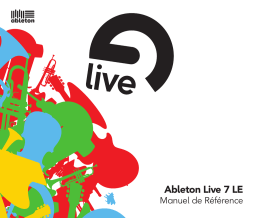 Ableton Live 7 LE Mode d'emploi