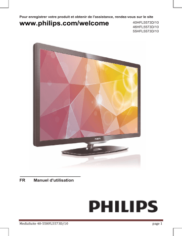 Manuel du propriétaire | Philips 55HFL5573D Manuel utilisateur | Fixfr