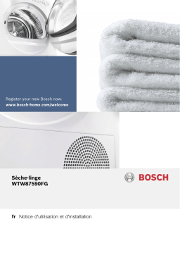 Bosch WTW87590 - 8 Logixx Manuel utilisateur