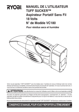 Ryobi VC180 Manuel utilisateur