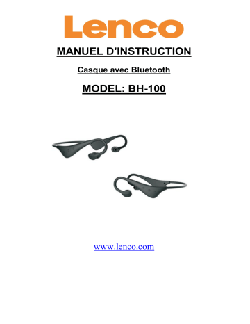 Manuel du propriétaire | Lenco BH-100 Manuel utilisateur | Fixfr