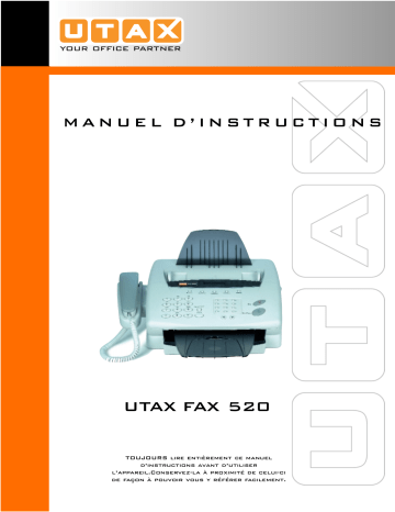 Mode d'emploi | Utax FAX 520 Fax System Manuel utilisateur | Fixfr