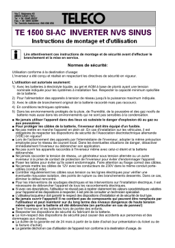 Telair TE 1500 SI-AC Inverter NVS Sinus Manuel utilisateur