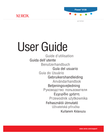 Manuel du propriétaire | Xerox PHASER 6130 Manuel utilisateur | Fixfr