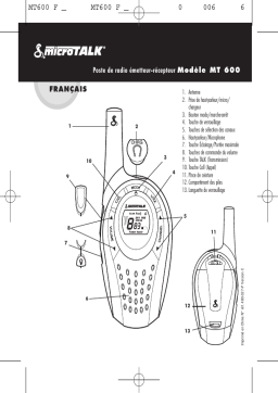 Cobra MT 600 Manuel utilisateur