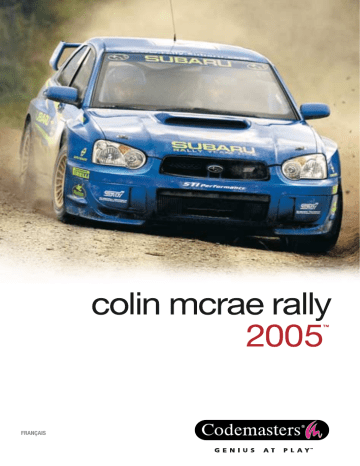 Manuel du propriétaire | GAMES PC COLIN MCRAE RALLY 2005 Manuel utilisateur | Fixfr