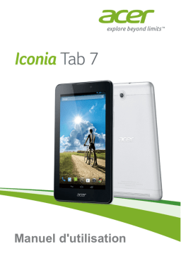 Acer Iconia Tab 7 A1-713 Manuel utilisateur