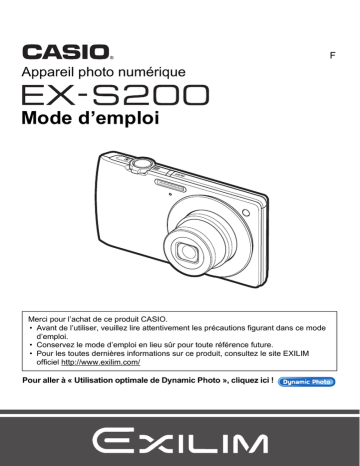 EX-S200 | Casio EX S200 Manuel utilisateur | Fixfr