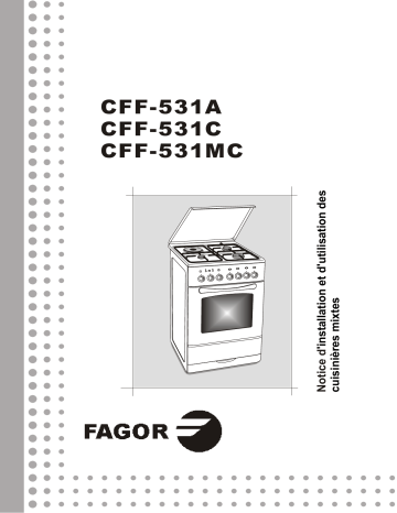 Manuel du propriétaire | Fagor CFF-531C Manuel utilisateur | Fixfr