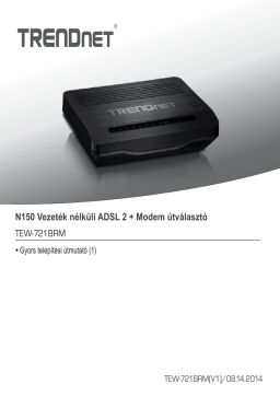 Trendnet TEW-721BRM N150 Wireless ADSL 2+ Modem Router Manuel utilisateur