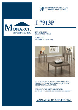 Monarch Specialties I 7913P TABLE SET Manuel utilisateur