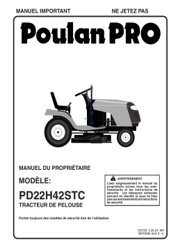 Poulan PD22H42STC Manuel utilisateur