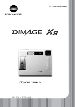 Konica Minolta Dimage Xg Manuel utilisateur