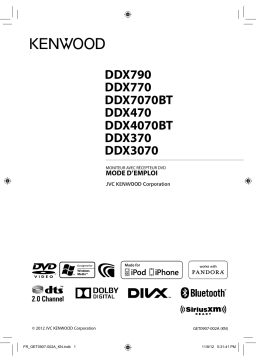 Kenwood DDX3070 Manuel utilisateur