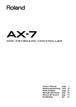 Roland AX-7 Manuel utilisateur