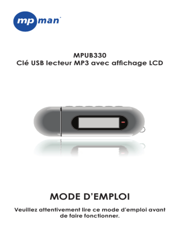 MPMan MP UB333 Mode d'emploi | Fixfr