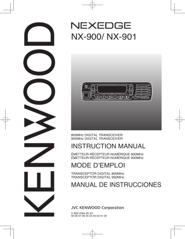 Manuel du propriétaire | Kenwood NX-900 Manuel utilisateur | Fixfr