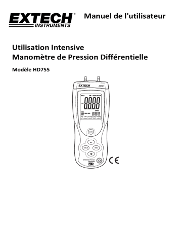 Extech Instruments HD755 Differential Pressure Manometer (0.5psi) Manuel utilisateur | Fixfr