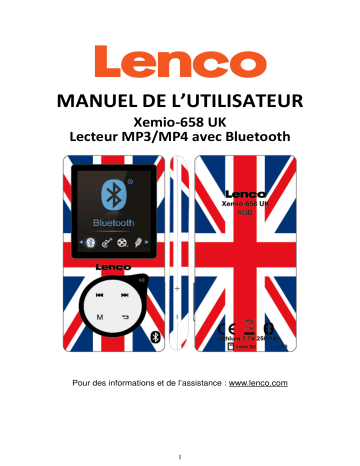 Manuel du propriétaire | Lenco Xemio-658 UK Manuel utilisateur | Fixfr