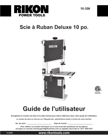 Rikon Power Tools 10-306 Manuel utilisateur | Fixfr